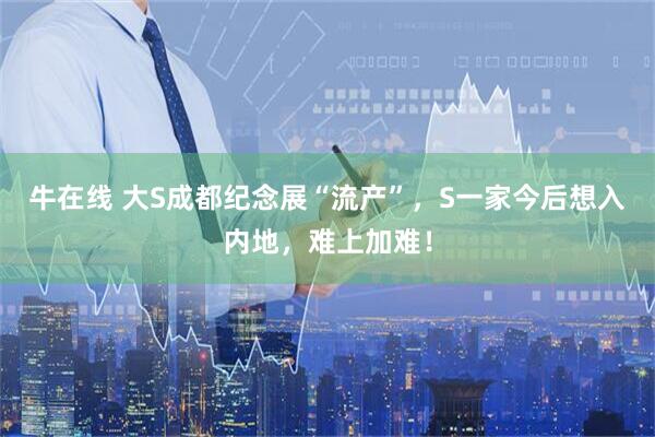牛在线 大S成都纪念展“流产”，S一家今后想入内地，难上加难！